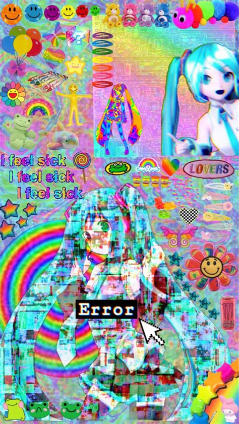 Glitchcore Posted By Ryan Thompson Kidcore Anime Hd Phone Wallpaper
