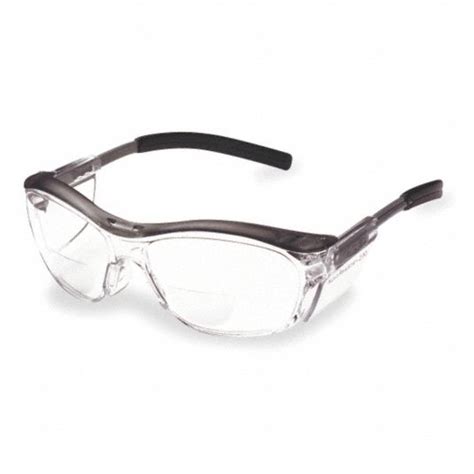 3m bifocal safety reading glasses anti fog traditional frame full frame 2 50 clear gray