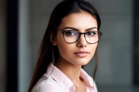Premium Photo A Woman Wearing Glasses