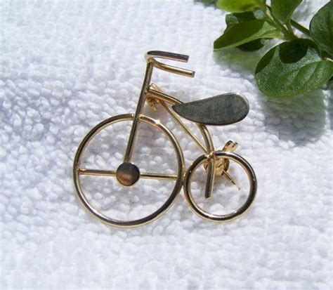 Gold Bike Lapel Pin Brooch Bicycle Lapel Pin Lapel Pins Handmade