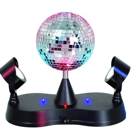 Kicko Mini Mirror Disco Ball With Led Lights For Parties Lighting