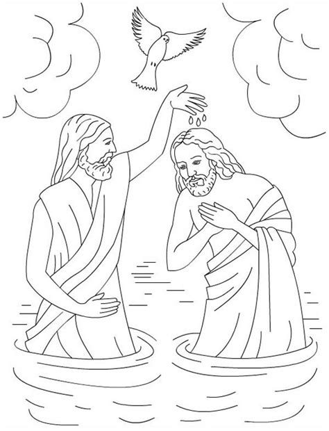 The Baptism Of Jesus In Jesus Love Me Colorig Page Coloring Page