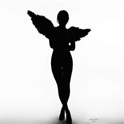 Angel By Anton Komlev Fallen Angel Human Silhouette Silhouette