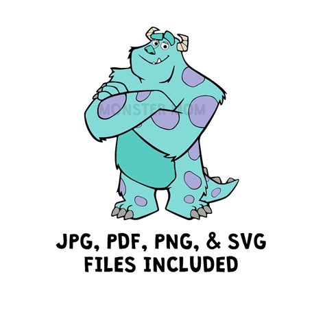Sully LAYERED SVG Monsters Inc SVG Sully Clipart Sully Etsy
