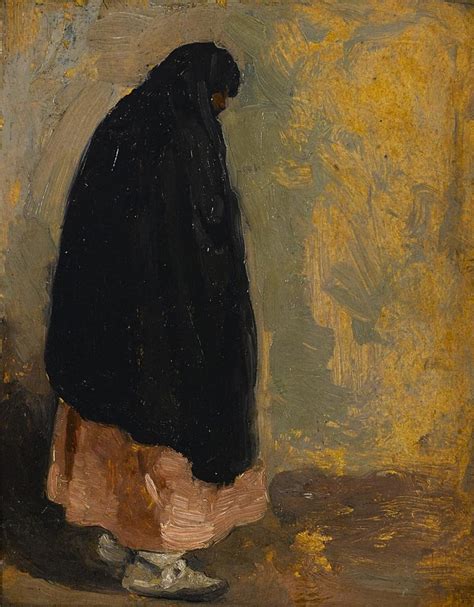 Victor Higgins Standing Indian Woman With Black Shawl Mutualart