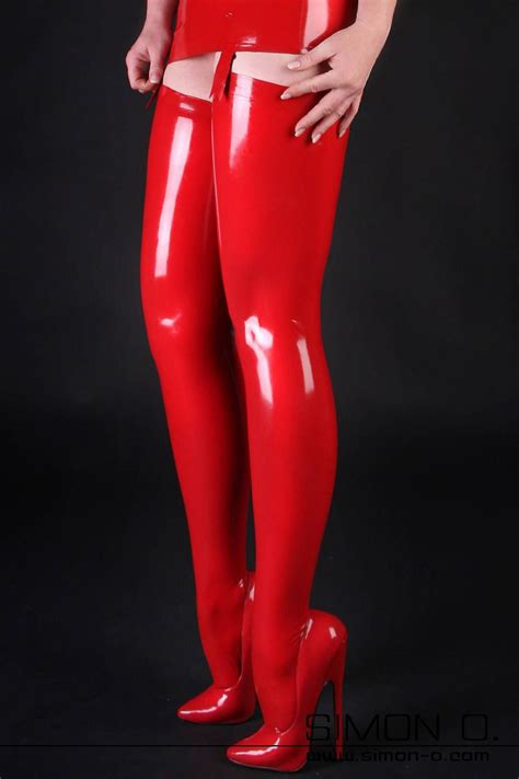 Simon O Latex Stockings Anatomical Glued For Best Wearing Comfort