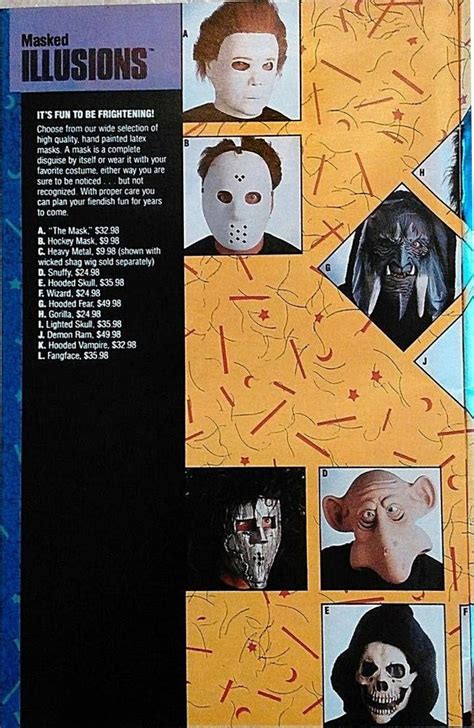 1987 Sears Halloween Shop Catalog Masks Of The Blood Curdling Blog