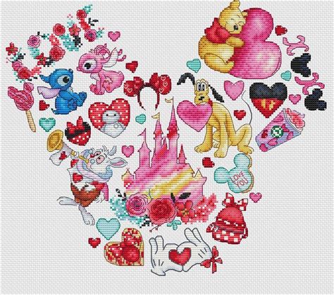 happy valentine s day cross stitch pattern
