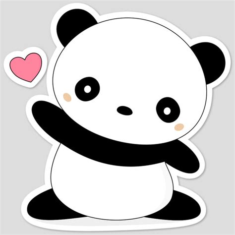 Kawaii Cute Panda Bear Sticker By Happinessinatee Design By Humans