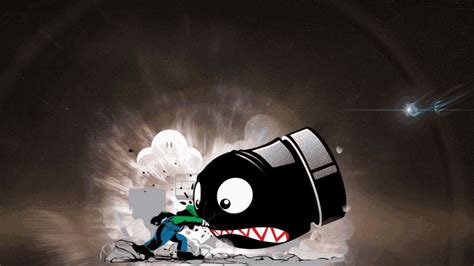 luigi venting his aggressions on a bullet bill [3840x2160] wallpapers