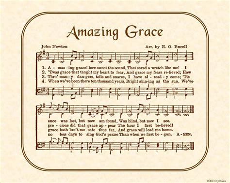 AMAZING GRACE 8 X 10 Antique Hymn Art Print On By VintageVerses