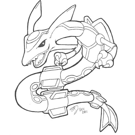 Rayquaza Pokemon Coloring Pages By Leatherruffian