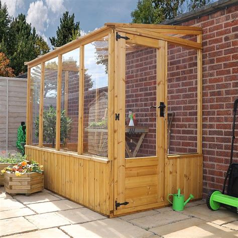 8 X 4 Evesham Pent Wooden Greenhouse Wooden Greenhouses Lean To