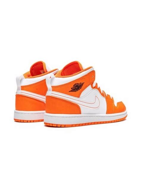 Jordan Kids Jordan 1 Mid Se Electro Orange Sneakers Farfetch