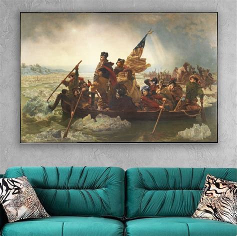 George Washington Crossing The Delaware River Painting By Emanuel