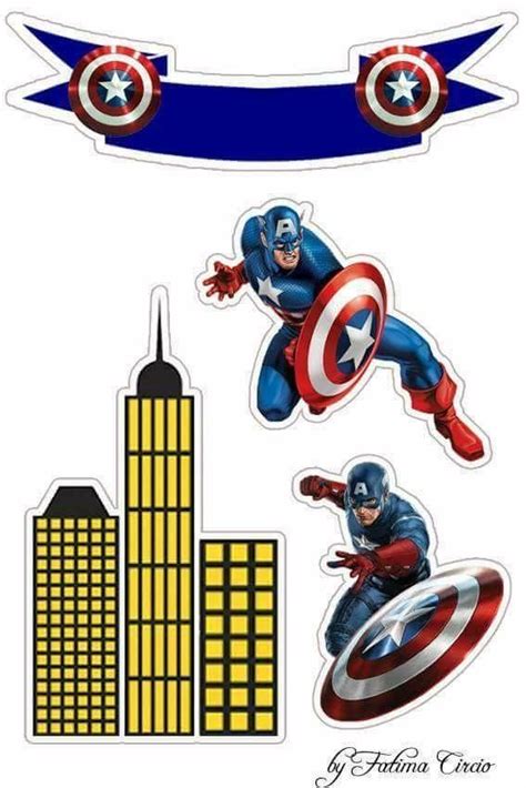 Dragon ball z cake topper. Captain America: Free Printable Cake and Cupcake Toppers ...
