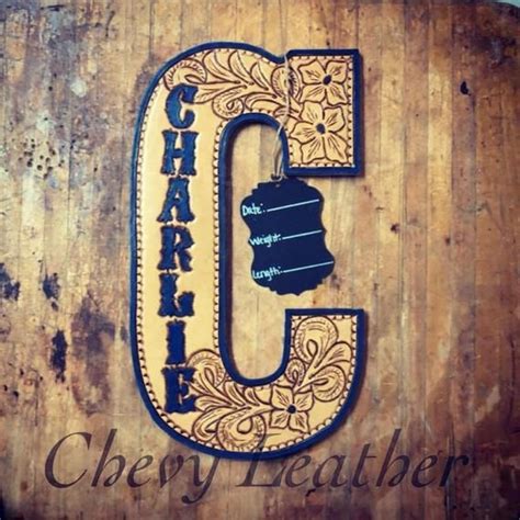 About this pattern over the history of leather carving, different regions of the country have inspired and developed their own distinctive styles of leather carving. 13 Tooled Nursery Letter | Etsy | Nursery letters, Leather carving