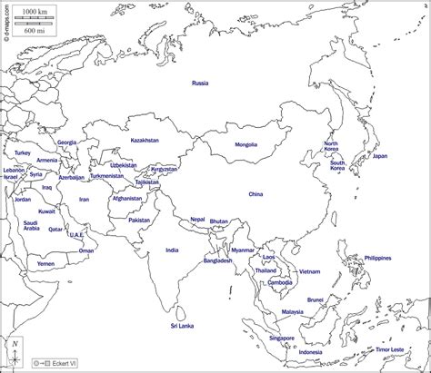 Asia Mapa Gratuito Mapa Mudo Gratuito Mapa En Blanco Gratuito