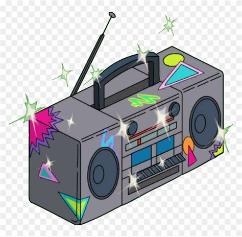 Endless Summer Boom Box Sparkles Cartoon Boombox Png Transparent Png X PngFind