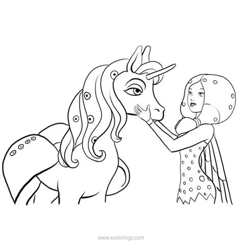 Mia And Me Coloring Pages Unicorn Firend