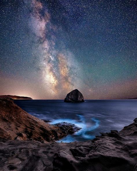 Starry Night With Images Ocean At Night Starry Night Sky Astronomy