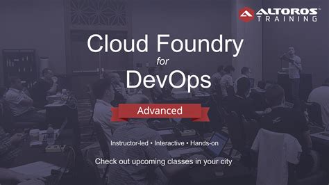 Cloud Foundry Partnering 101 Integration Cloud Foundry Live Altoros