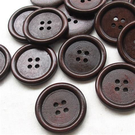 20pcs 2 50mm 5cm Large Wooden Buttons Natural 4 Holes Round Sewing
