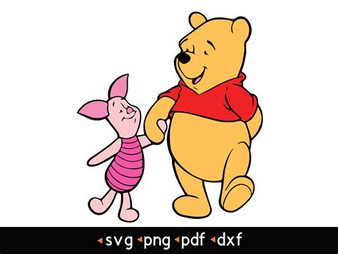 Winnie The Pooh And Piglet 1 Svg Png Pdf Dxf Etsy Uk