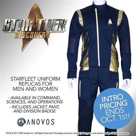 Star Trek Discovery Starfleet Uniform Athletic Jacket Jackets Uniform