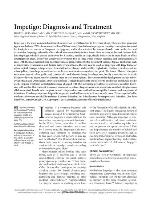 Pdf Impetigo Diagnosis And Treatmentdiagnosis The Diagnosis Of