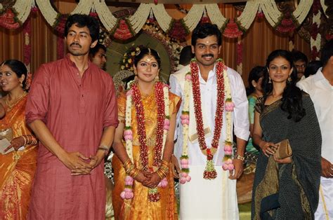 Karthik's first wife nikita vijay got married in 2007. Kollywood Celebrities At Karthi Ranjani Wedding Photos ...