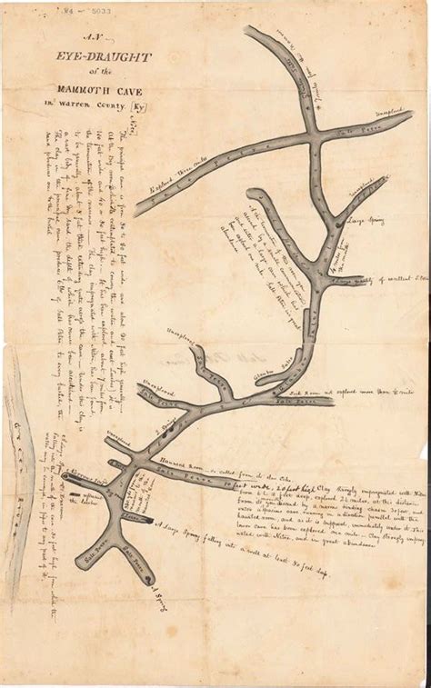 Earliest Maps Of Mammoth Cave Mammoth Cave Mammoth Cave