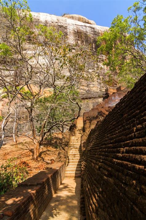 Stairs And Ruins Of Sigiriya Lion S Rock Fortress Stock Image Image