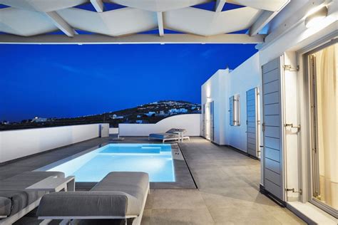 View The Beautiful 5 Star De Sol Spa Hotel At Fira Santorini Through