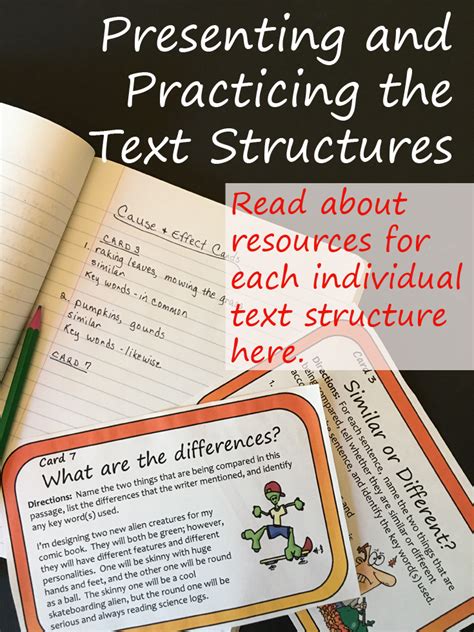 Thirteen Ideas For Teaching Text Structures