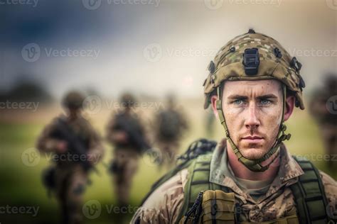 Proud Army Soldier Portrait Neural Network Ai Generated 23124757 Stock