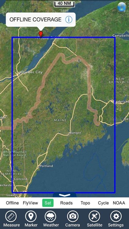Maine Lakes Charts Hd Gps Fishing Maps Navigator By Flytomap
