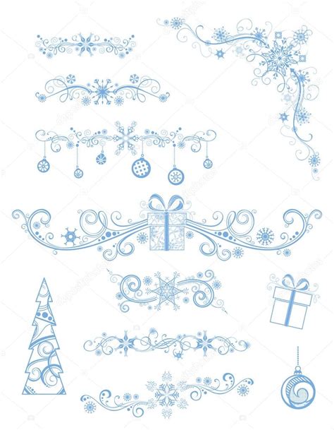 Christmas Page Dividers And Decorations Stock Vector Image By ©maljuk