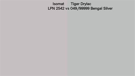 Isomat LPN 2542 Vs Tiger Drylac 049 99999 Bengal Silver Side By Side