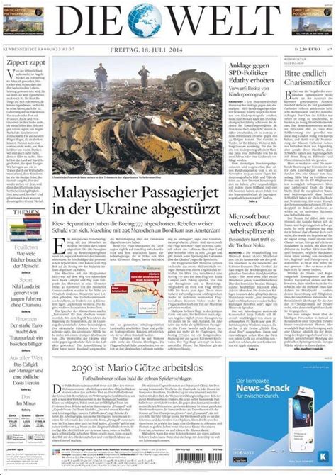 The star | malaysia news: Malaysia Plane Newspaper Front Pages Around The World ...