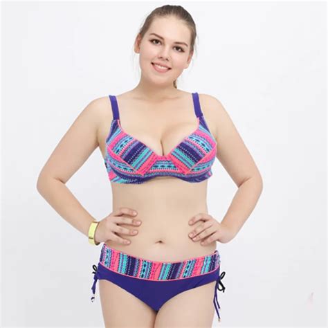 European Style Plus Size Xxlxxxl Xxxxl Women Bikini Swimsuit 2017 New