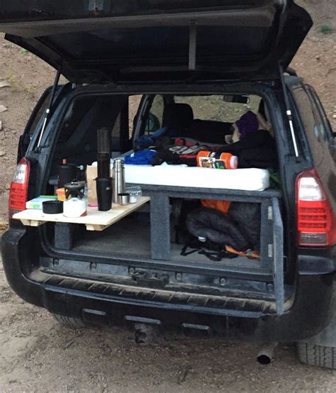 Toyota 4runner Camper Sleeper Conversion With Table In 2021 Suv