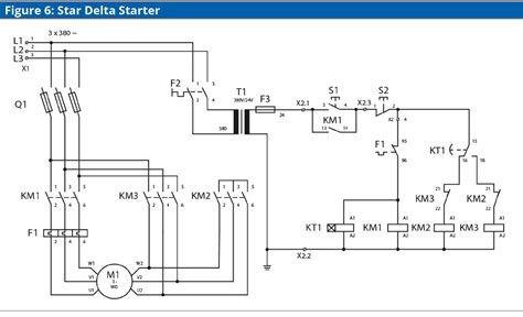 Rangkaian Kontaktor Magnet Star Delta Manual Rangkaian Kontaktor