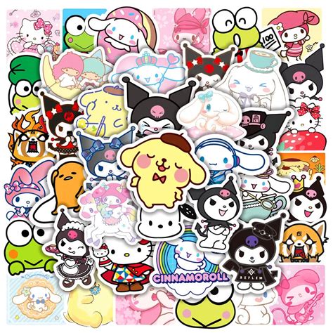 Buy 50 Pcs My Melody And Kuromi Stickers Hello Kitty Kitty Stickers