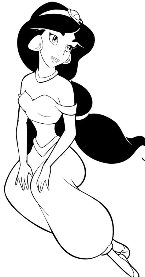 Get crafts, coloring pages, lessons, and more! Disney Princess Jasmine Coloring Page | Aladdin ...