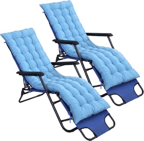 Sunloungers Garden And Outdoors Black 2pcs Sun Lounger Cushiongarden Furniture Cushions With Non