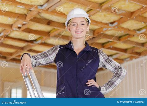 Portrait Professional Female Builder Stock Image Image Of Architect