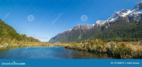 The Nature Of Mirror Lake New Zealand Stock Image Image Of Blue