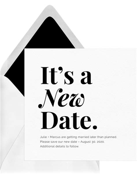 New Date Announcements