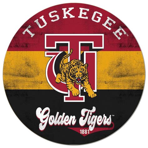 Tuskegee Golden Tigers 20 X 20 Retro Logo Circle Sign
